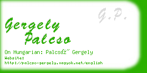 gergely palcso business card